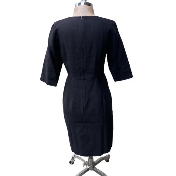 Stella McCartney beautiful black wool silk blend classic dress from Saks NY - Picture 3 of 12